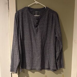 Apt. 9 Men's Charcoal Long Sleeve Henley
